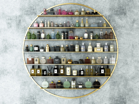 Modern cosmetics perfume display rack combination