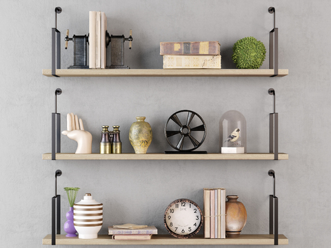 Industrial wind laminate decorative rack