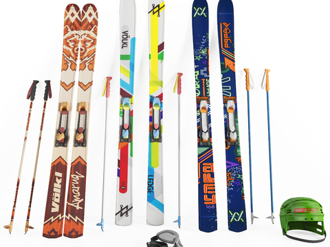 Modern ski ski poles