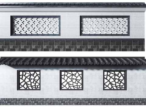 Neo-Chinese Style courtyard wall