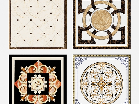 European-style marble parquet