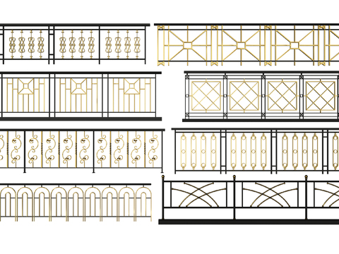 Modern wrought iron guardrail