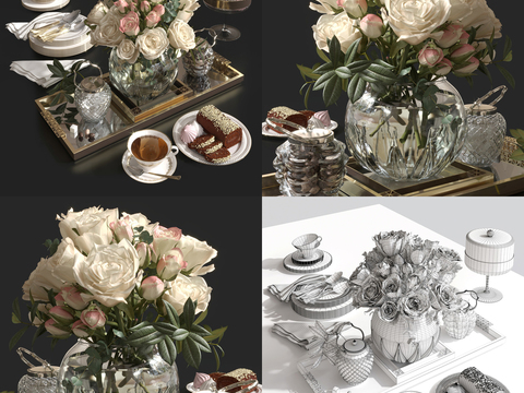 Modern vase floral tableware