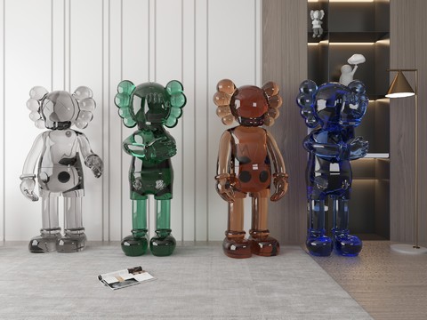 Modern Kaws Acrylic Transparent Figure Toy