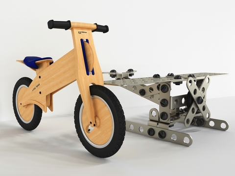 Modern Solid Wood Bicycle