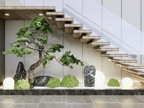 Neo-Chinese Style Staircase Landscape