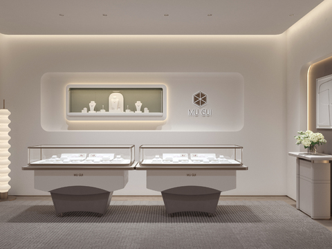 Modern Jewelry Store Display Counter