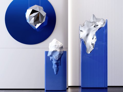 Modern Creative Klein Blue Sculpture