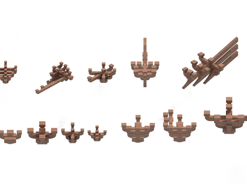 Mortise and tenon bucket arch building components