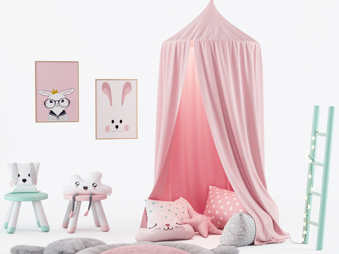 Modern children's tent upholstered combination