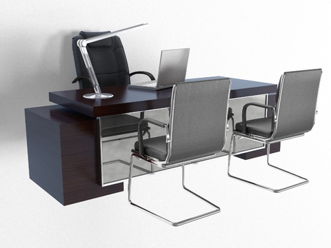 Modern office desks and chairs