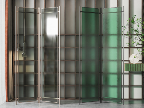 Glass screen partition