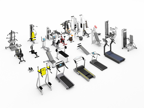 Modern treadmill fitness equipment combination