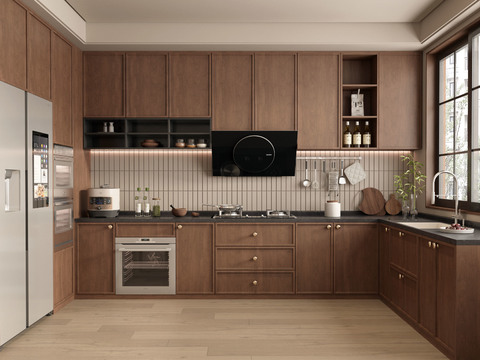 Middle style kitchen cabinet