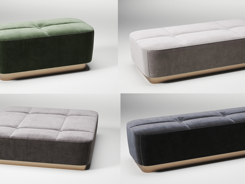 Modern sofa bed end stool pedal combination