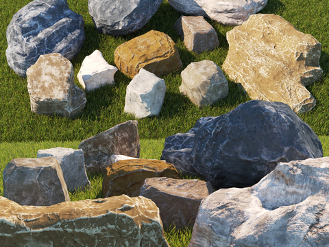 Modern Lawn Stone Rock