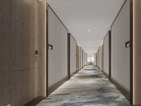 Modern Hotel Corridor