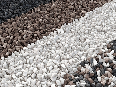 modern pebble gravel block stone