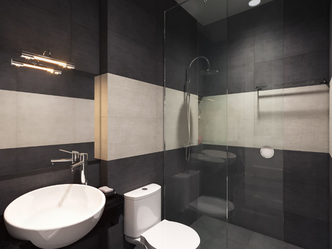 modern high gray bathroom toilet free