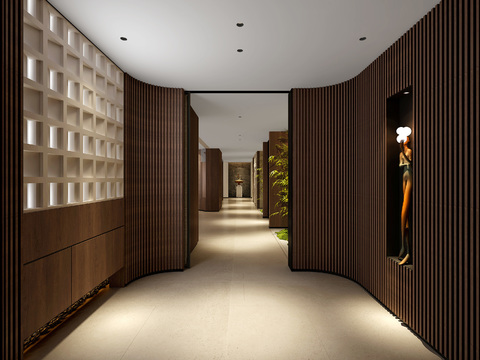 Clubhouse Hallway