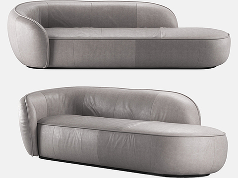 Modern Leather Chaise