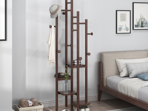 Modern Solid Wood Coat Rack