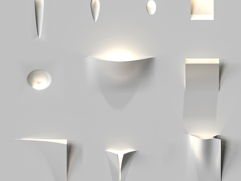 Recessed wall lamp gypsum wall lamp