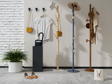 modern clothes hat coat rack