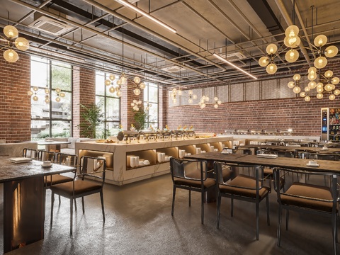 Industrial style cafeteria