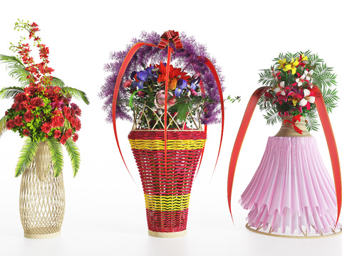 Modern Opening Flower Basket Flowers Flowers