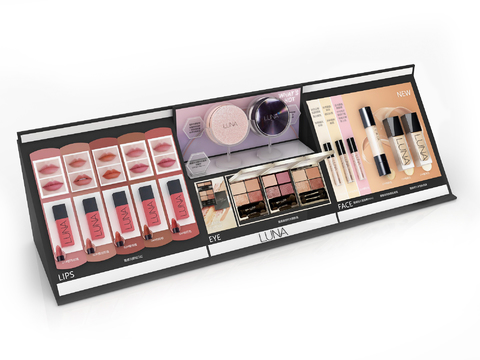 Modern makeup display rack