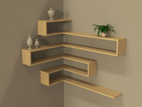 Nordic Simple Creative Solid Wood Storage Rack Free