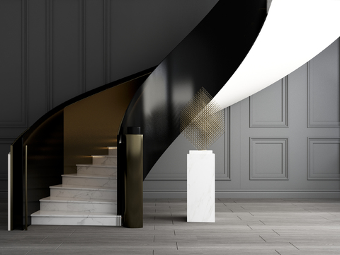 modern marble spiral staircase