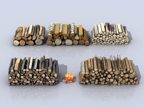 modern wood firewood pile