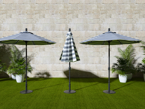 Outdoor Parasol Striped Parasol