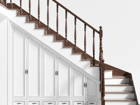 Jane European Solid Wood Corner Stairs