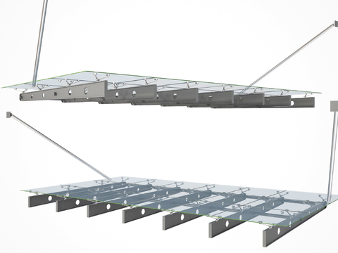 Modern glass steel frame canopy