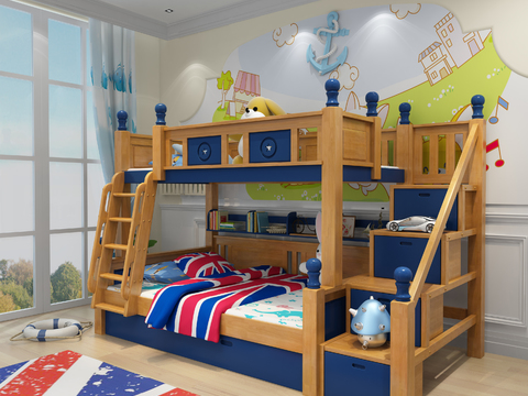 European-style kids Bed