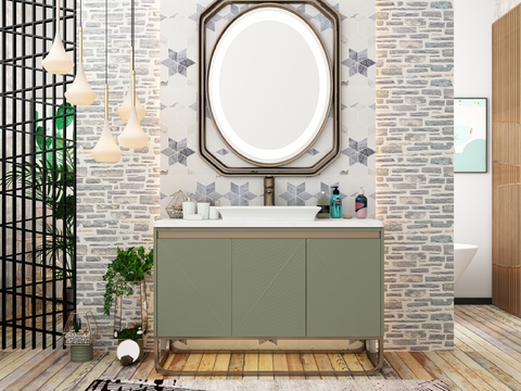 Nordic Bathroom Cabinet Washstand