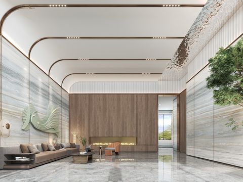 Modern Office Reception Lobby