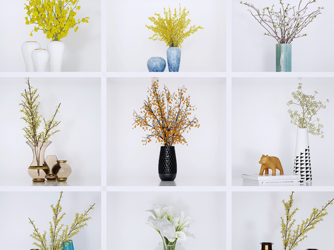 Modern ceramic vase flower arrangement