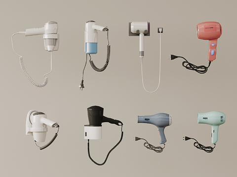 Wall-mounted hair dryer