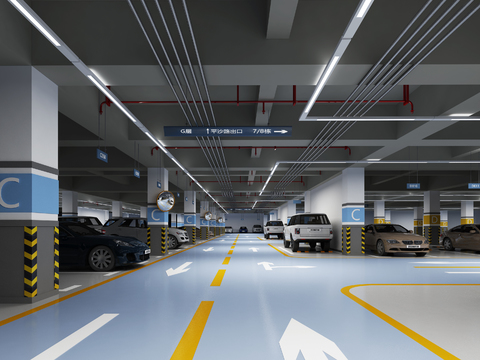 Modern underground parking