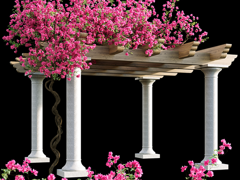 Flower stand vine porch stand gazebo pavilion