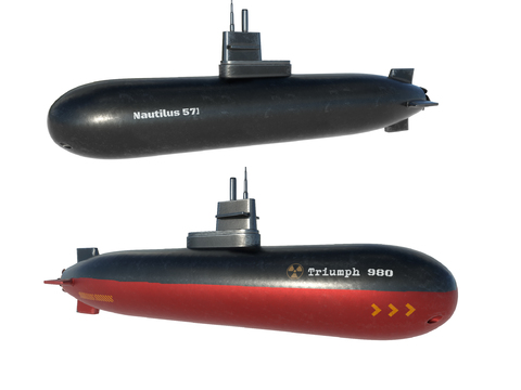 Industrial Wind Combat Submarine