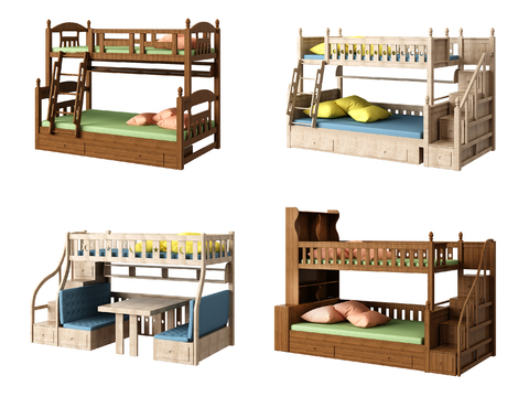 Jane European solid wood kids Bed