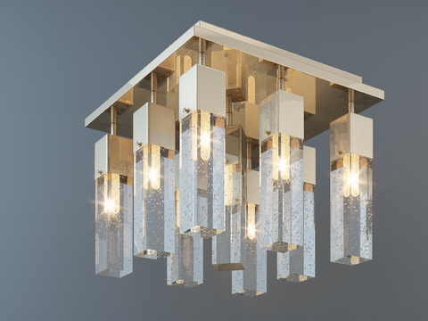 Modern metal crystal ceiling lamp