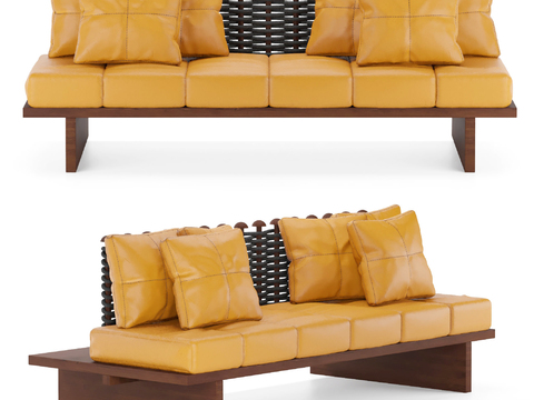 Modern Leather Communal Sofa