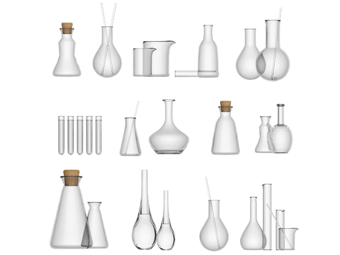 Glass bottle utensils lab supplies