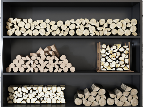 Modern firewood decoration